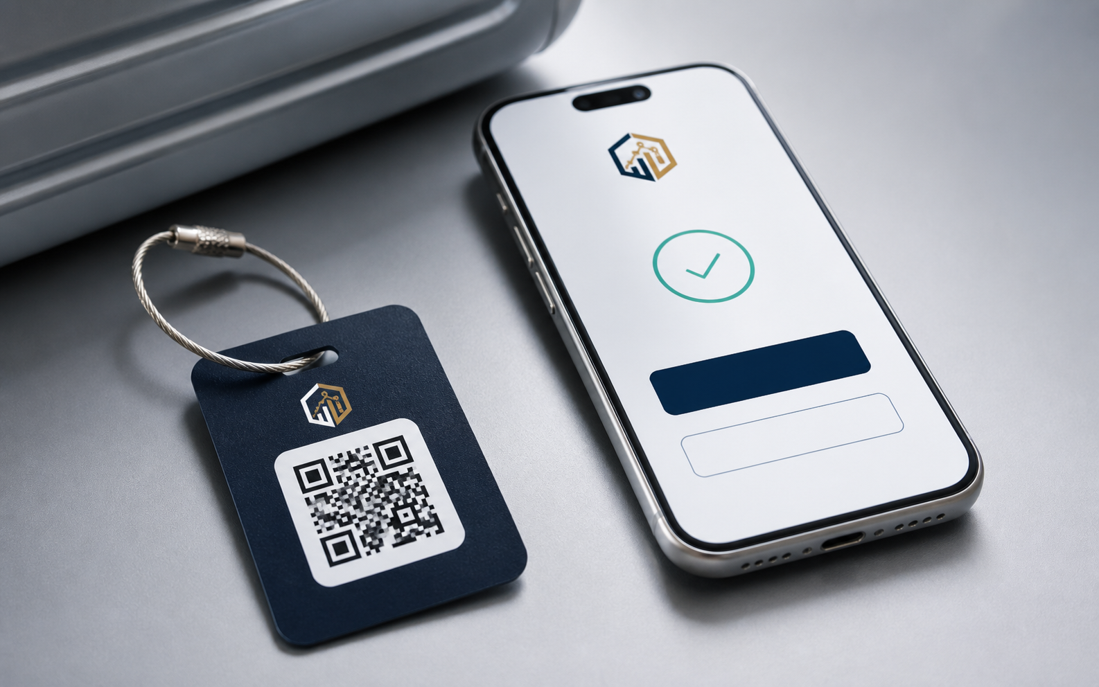 FindMe QR tag and phone recovery product photograph